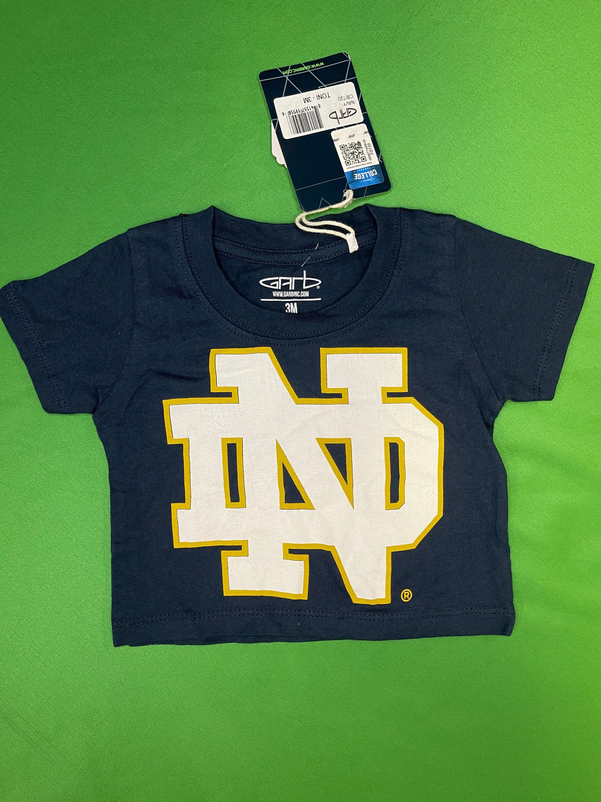 NCAA Notre Dame Fighting Irish Blue T-Shirt Infant 3 Months NWT