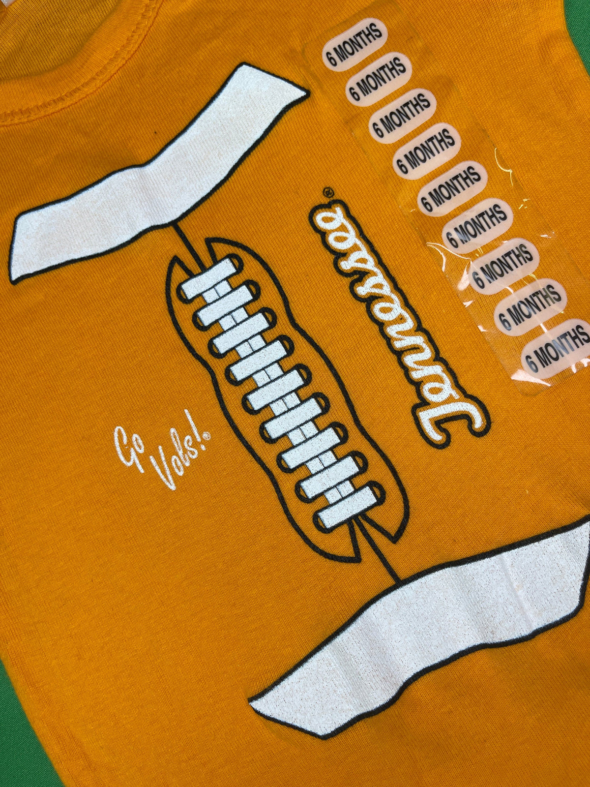 NCAA Tennessee Volunteers Orange Baby Infant Bodysuit/Vest 6 Months NWT