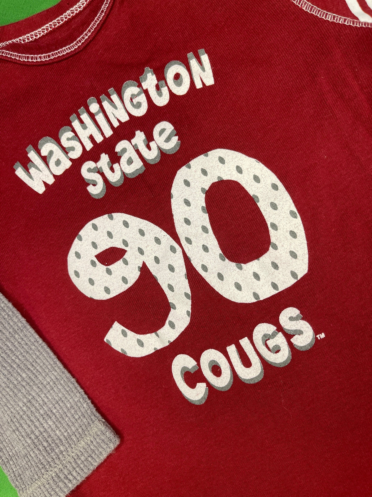 NCAA Washington State Cougars Double Layer L/S Infant Bodysuit 12 Months