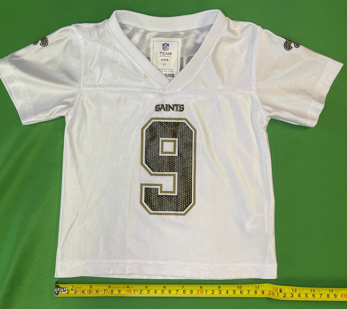 NFL New Orleans Saints Drew Brees #9 White Jersey Toddler 2T