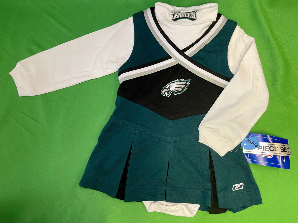 NFL Philadelphia Eagles Reebok 2-Piece Cheerleader Dress Outfit 24 Months NWT