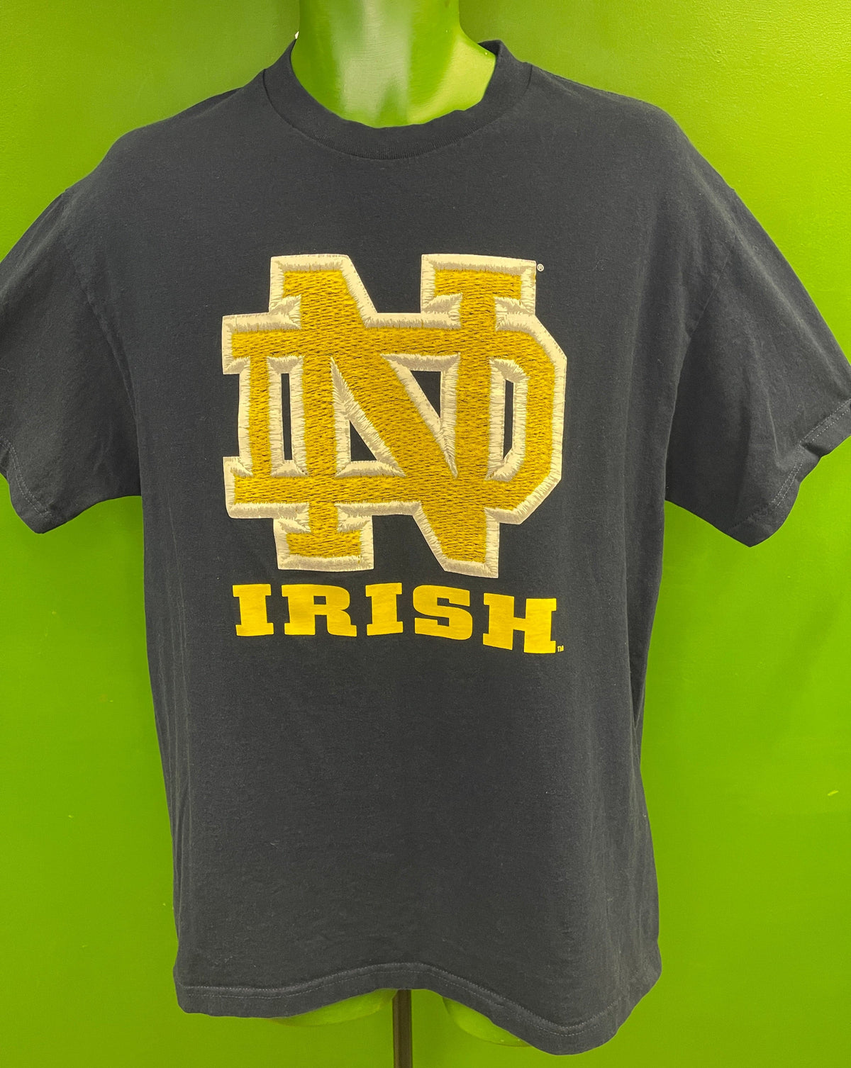 NCAA Notre Dame Fighting Irish Thick Blue Cotton T-Shirt Men's Medium