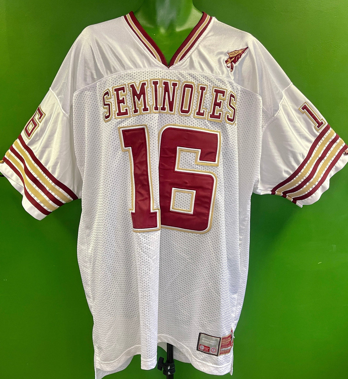 NCAA Florida State Seminoles Colosseum #16 Stitched Mesh Jersey Men's 2X-Large