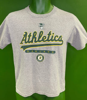 MLB Oakland A's Athletics Heathered Grey T-Shirt Youth Medium 10-12