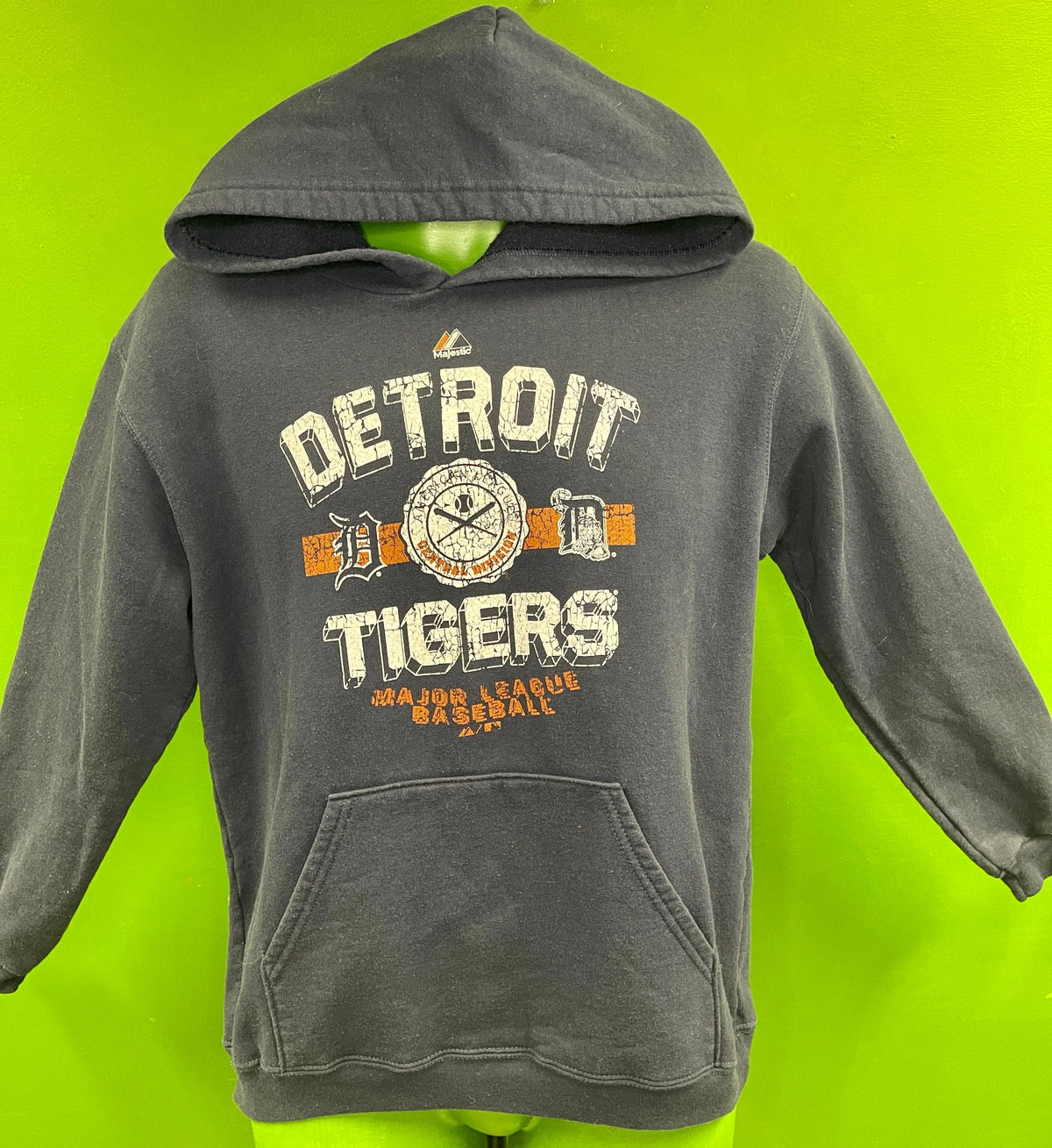 MLB Detroit Tigers Majestic Navy Hoodie Youth Large 14-16
