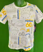 NFL Los Angeles Chargers White Patterned T-Shirt Youth Large 14-16 NWT