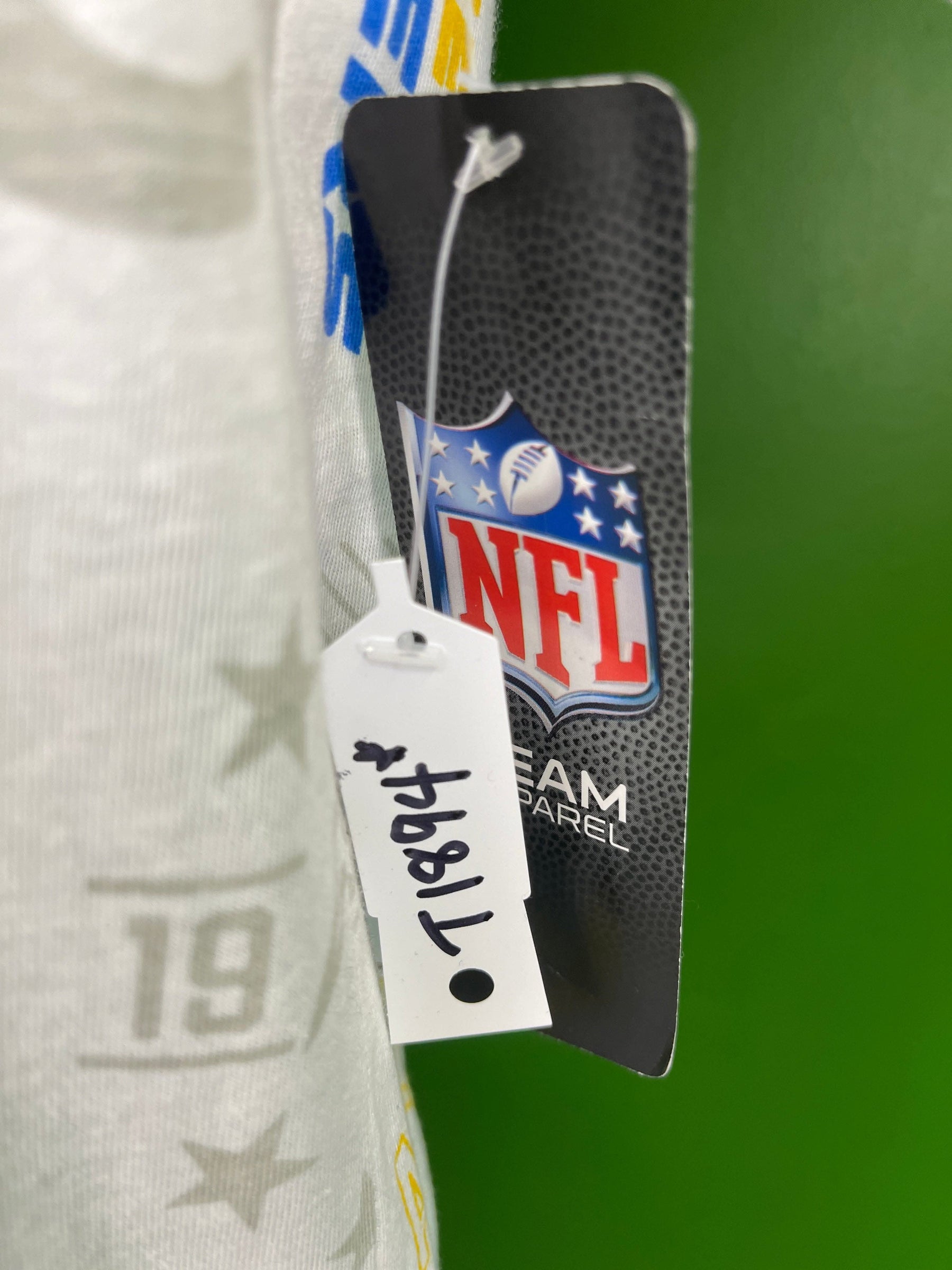 NFL Los Angeles Chargers White Patterned T-Shirt Youth Large 14-16 NWT