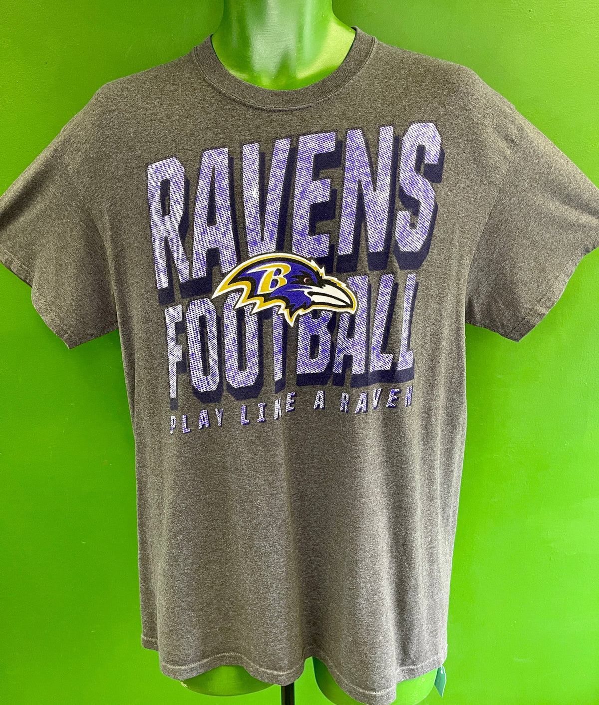 NFL Baltimore Ravens Charcoal Grey T-Shirt Men's Large