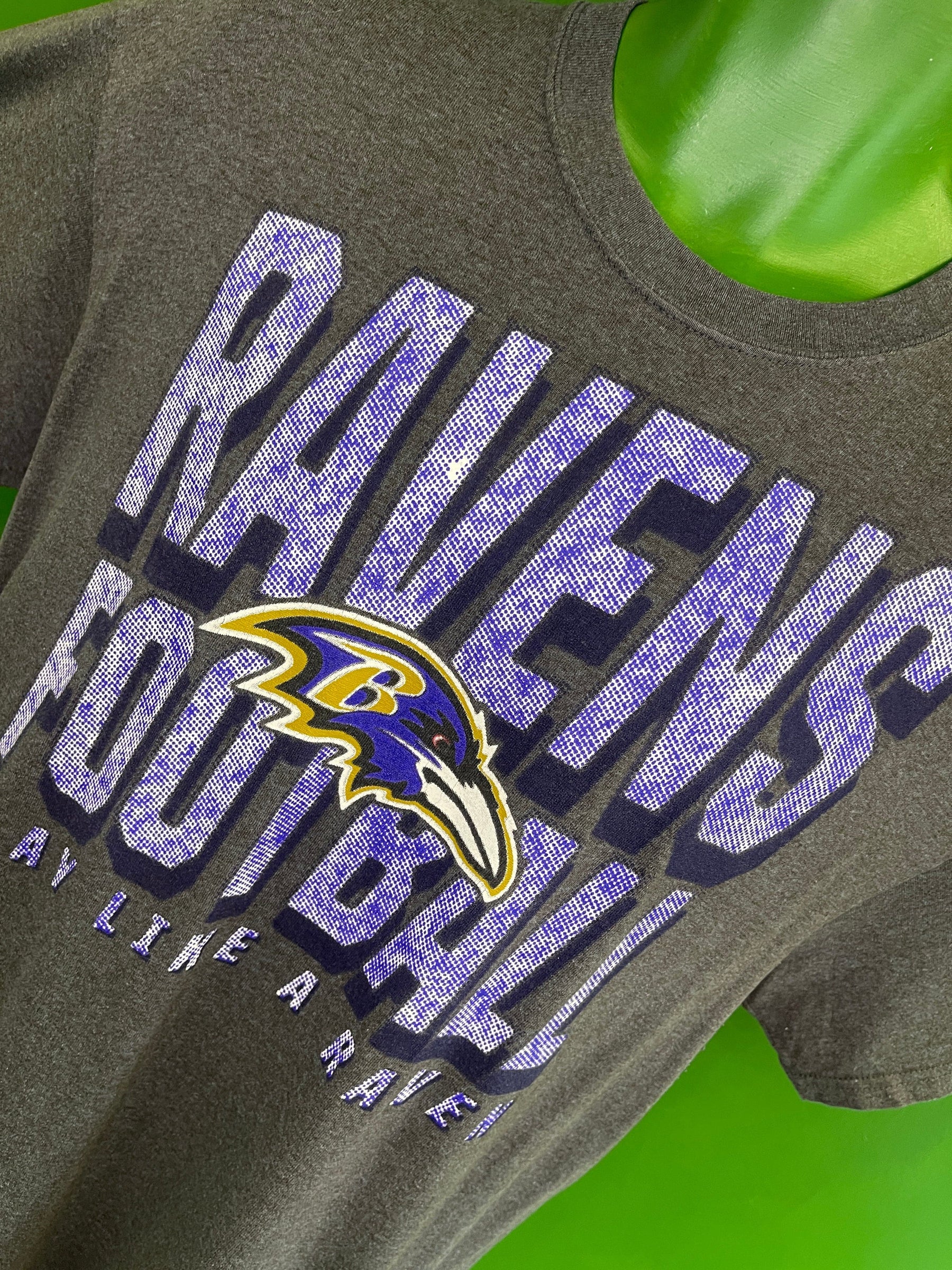 NFL Baltimore Ravens Charcoal Grey T-Shirt Men's Large