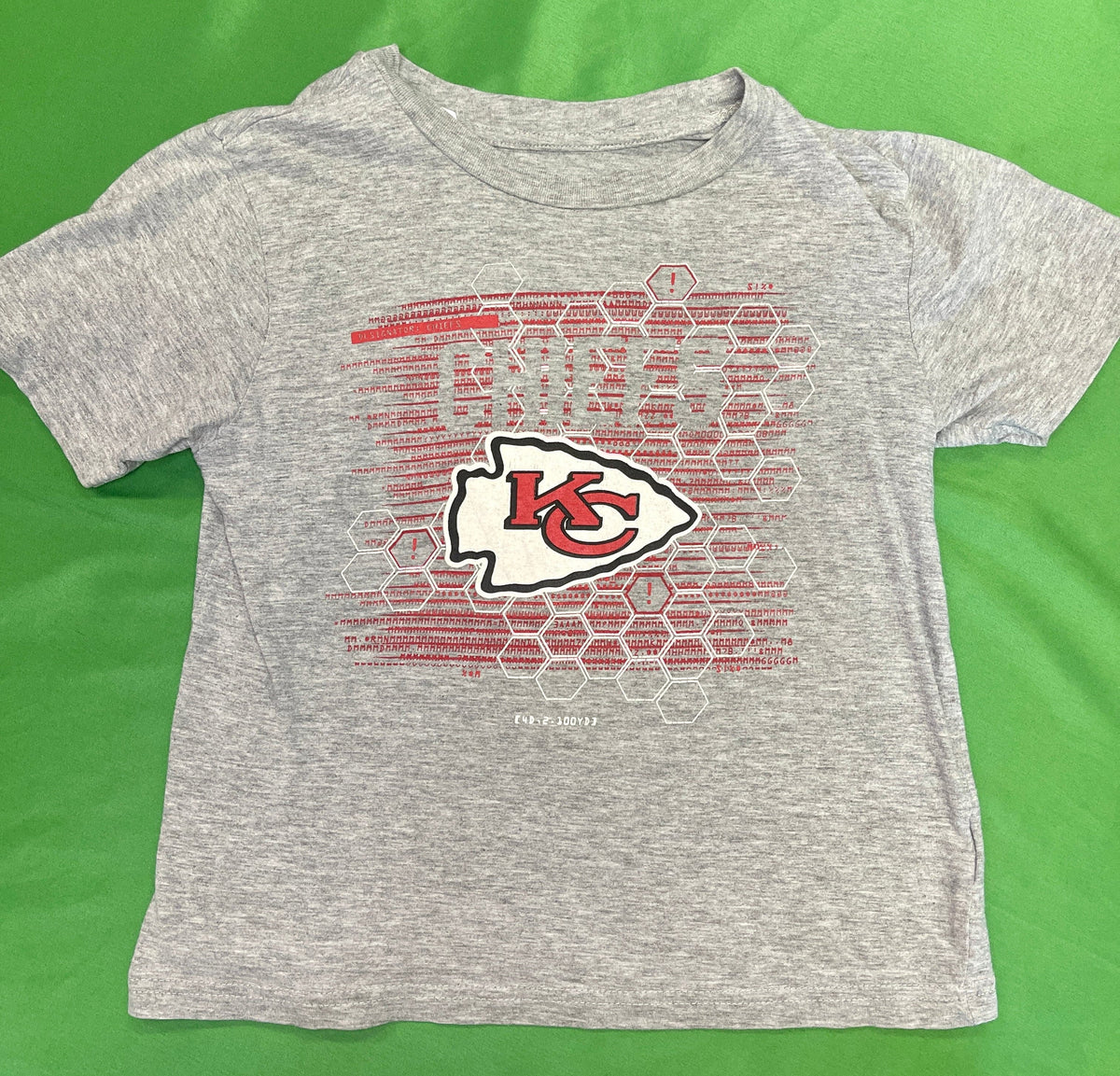 NFL Kansas City Chiefs Heathered Grey T-Shirt Youth Small 7