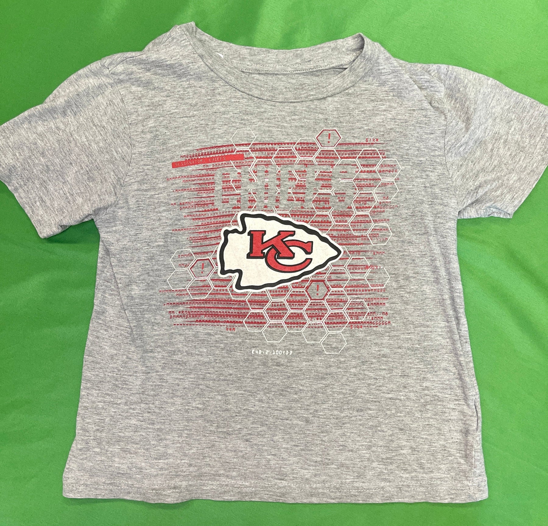 NFL Kansas City Chiefs Heathered Grey T-Shirt Youth Small 7