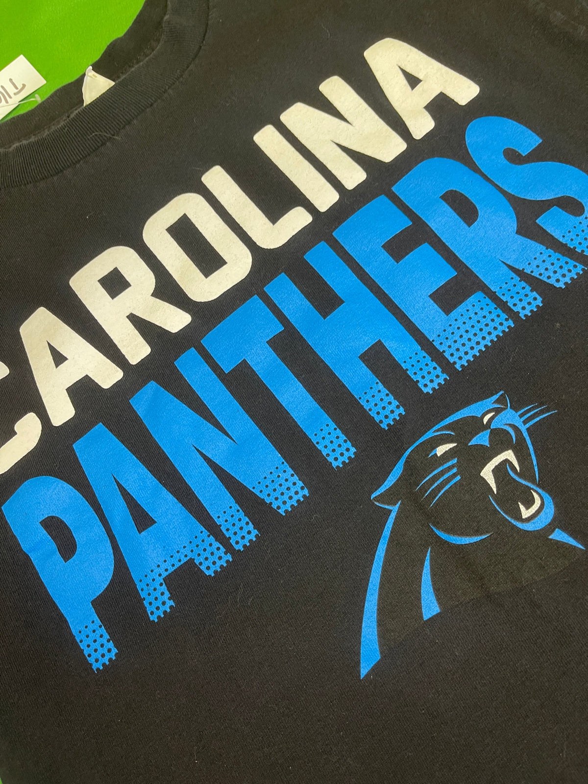 NFL Carolina Panthers Black 100% Cotton T-Shirt Youth Small