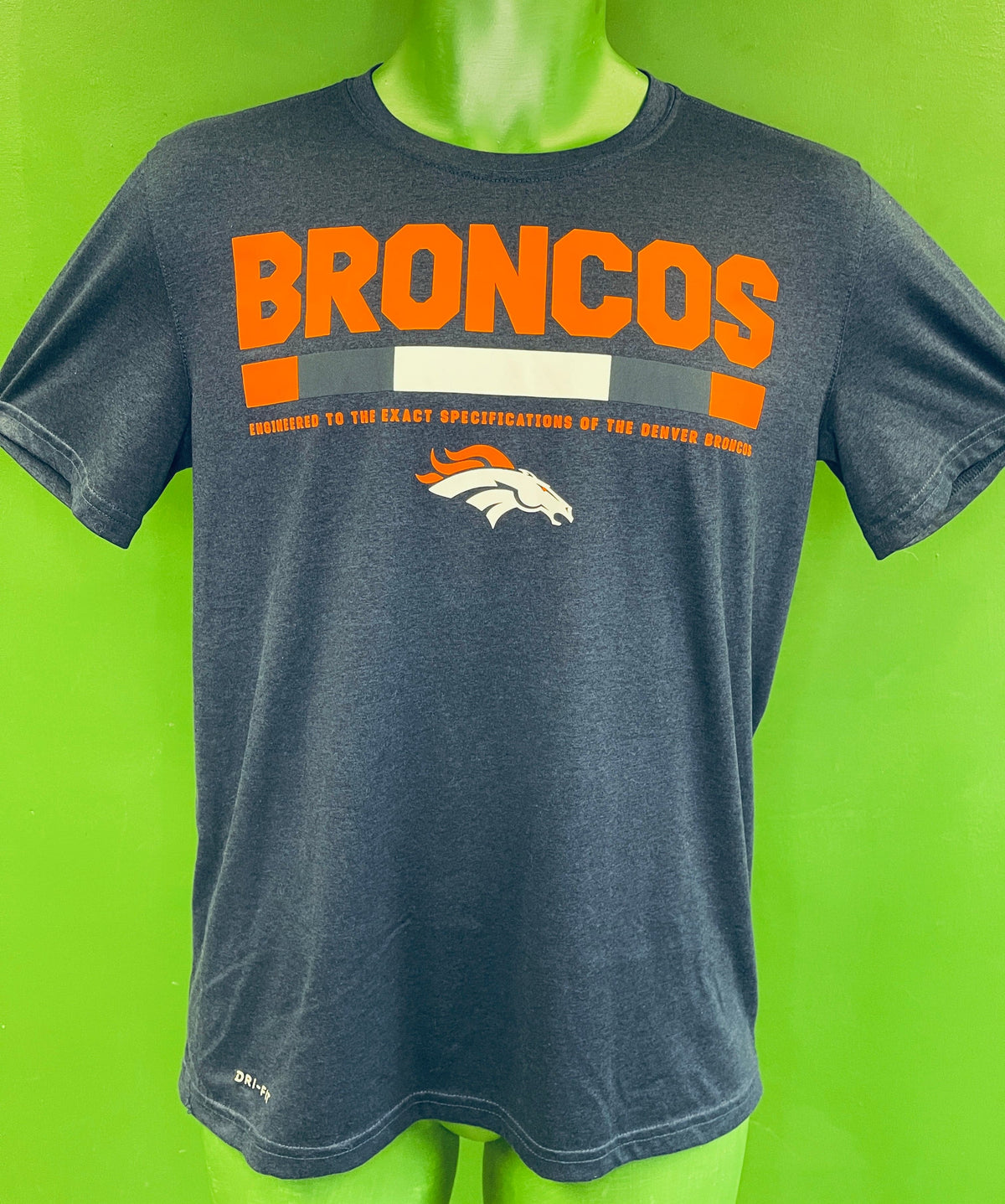 NFL Denver Broncos Dark Blue Nike Dri-Fit T-Shirt Men's Small