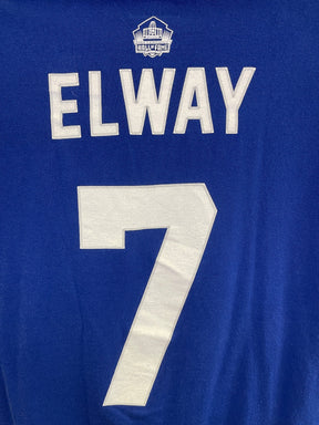NFL Denver Broncos Hall of Fame Elway #7 Blue T-Shirt Men's Large