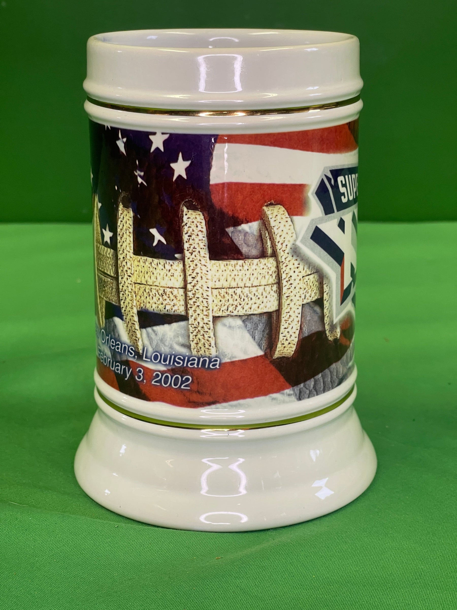 NFL New England Patriots Super Bowl XXXVI Mug Stein Tankard