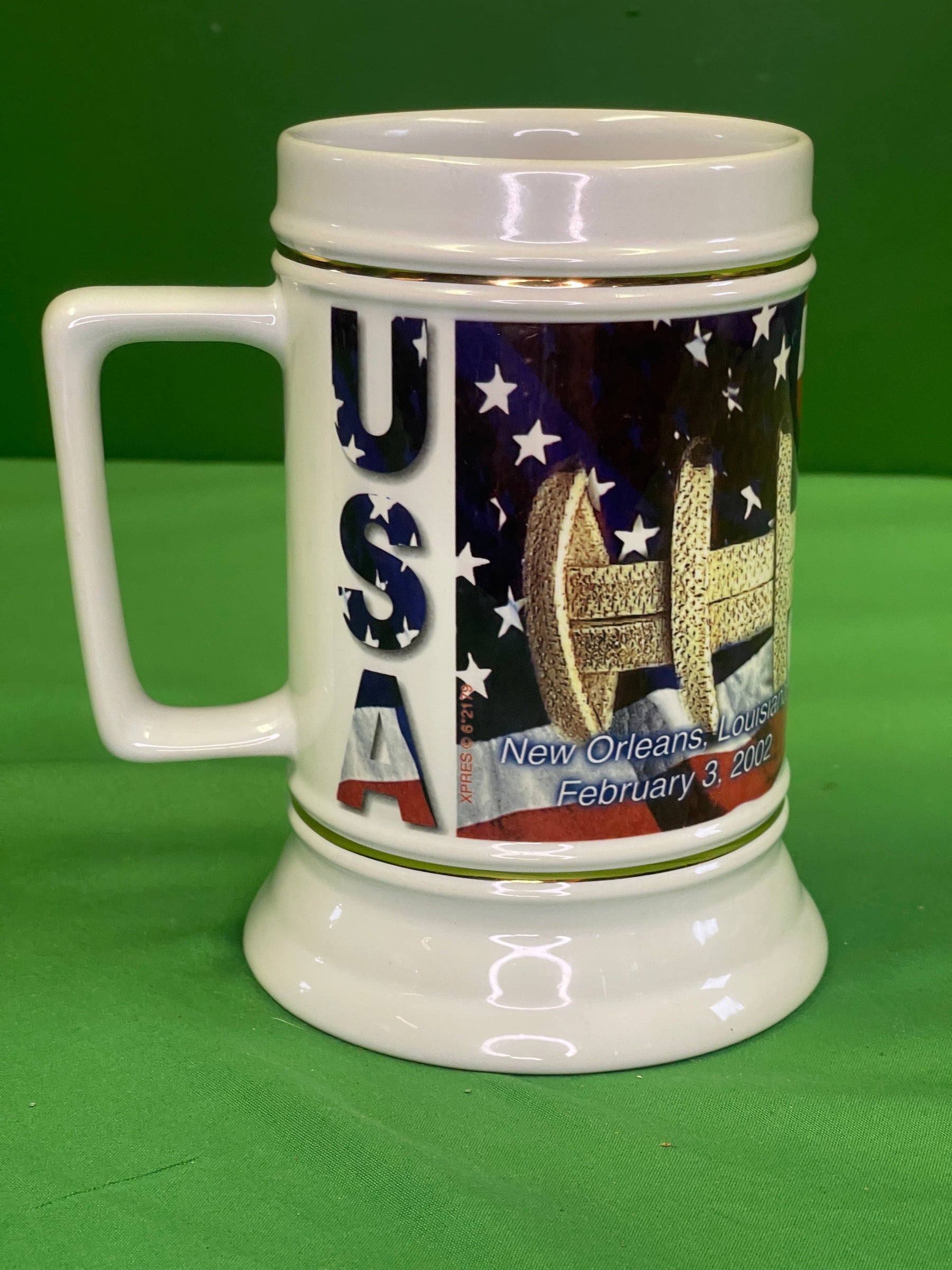 NFL New England Patriots Super Bowl XXXVI Mug Stein Tankard