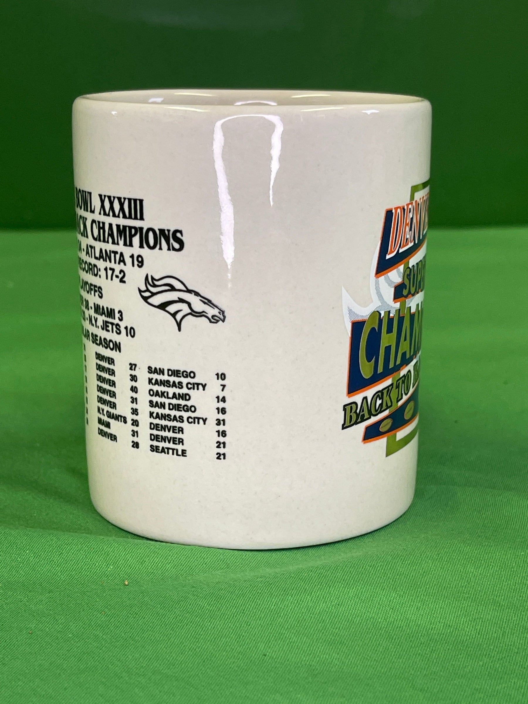 NFL Denver Broncos Ceramic Coffee Tea Mug Cup Super Bowl XXXIII Commemorative