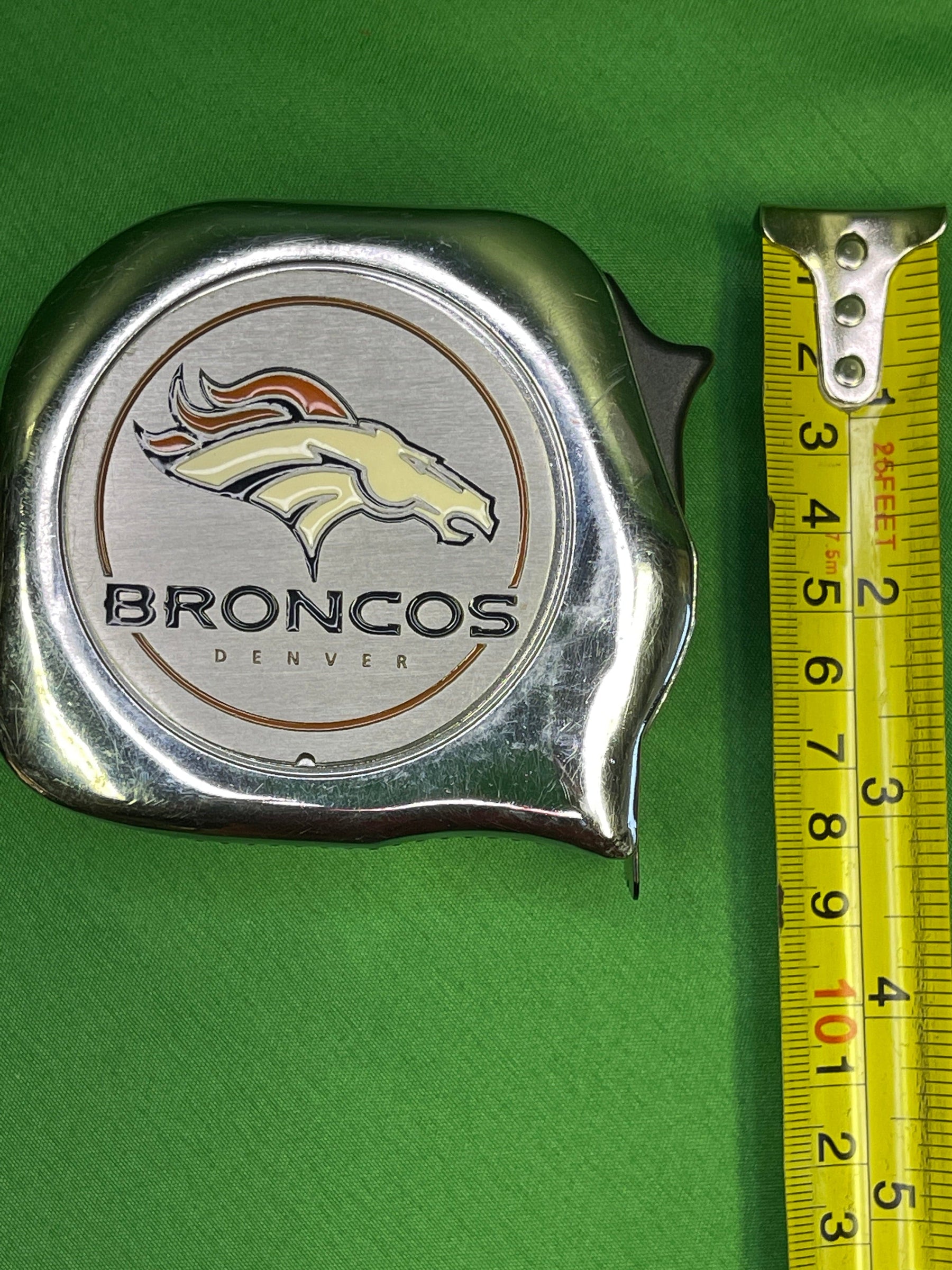 NFL Denver Broncos Fan Cave Steel Tape 25ft Measure