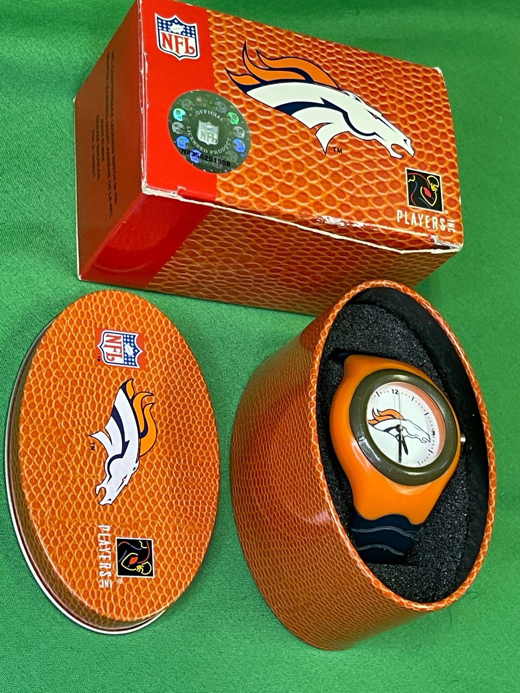 NFL Denver Broncos Plastic Swatch-Style Broken Strap Watch in Box