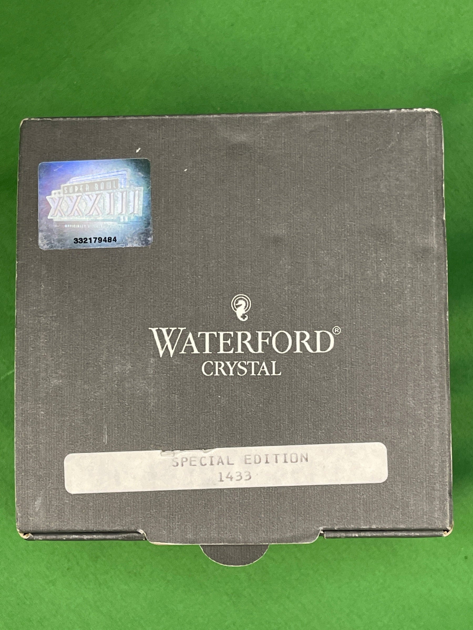 NFL Denver Broncos Waterford Crystal Super Bowl XXXIII Commemorative Souvenir w/Box