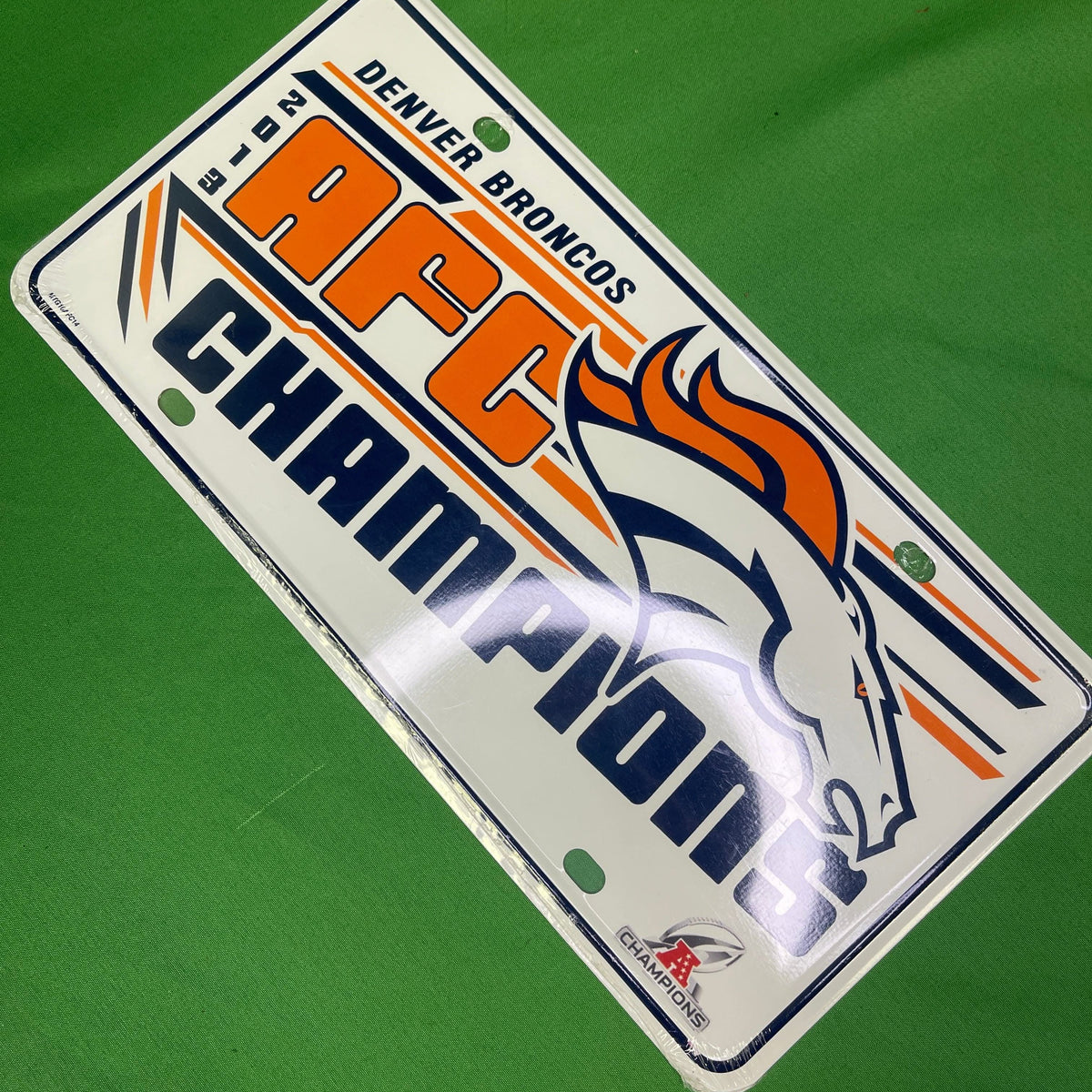 NFL Denver Broncos 2013 AFC Champions Licence Plate Auto Tag NWT