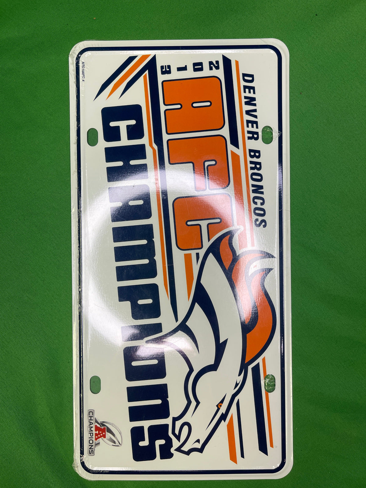 NFL Denver Broncos 2013 AFC Champions Licence Plate Auto Tag NWT