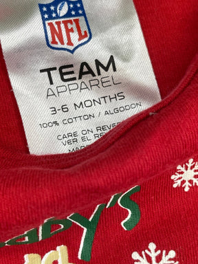 NFL New Orleans Saints L/S Christmas Red Bodysuit 3-6 Months