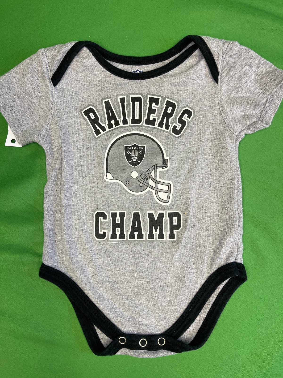 NFL Las Vegas Raiders Grey Baby Bodysuit/Vest 12 Months