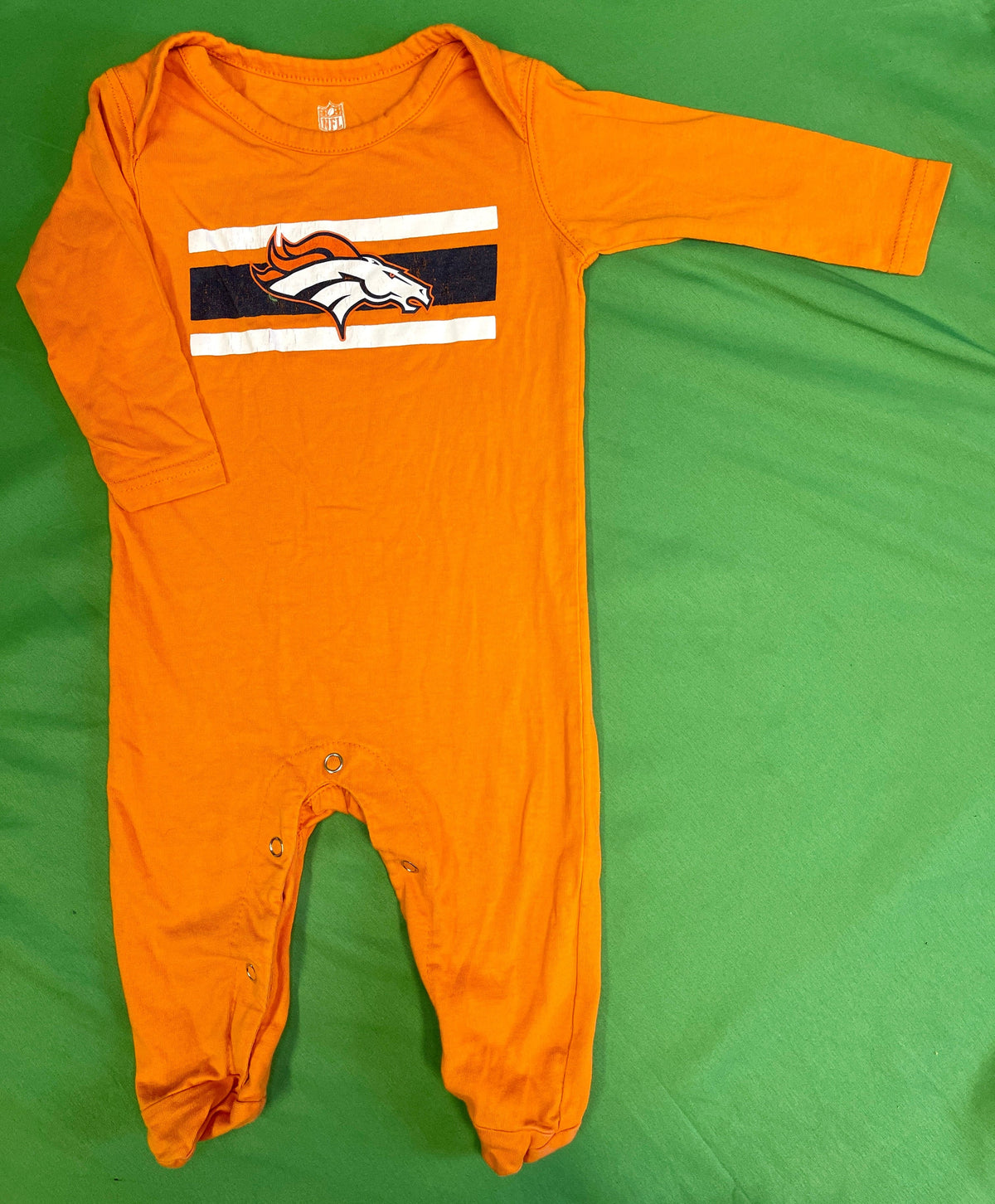 NFL Denver Broncos L/S Footed Baby-Grow Outfit 3-6 Months