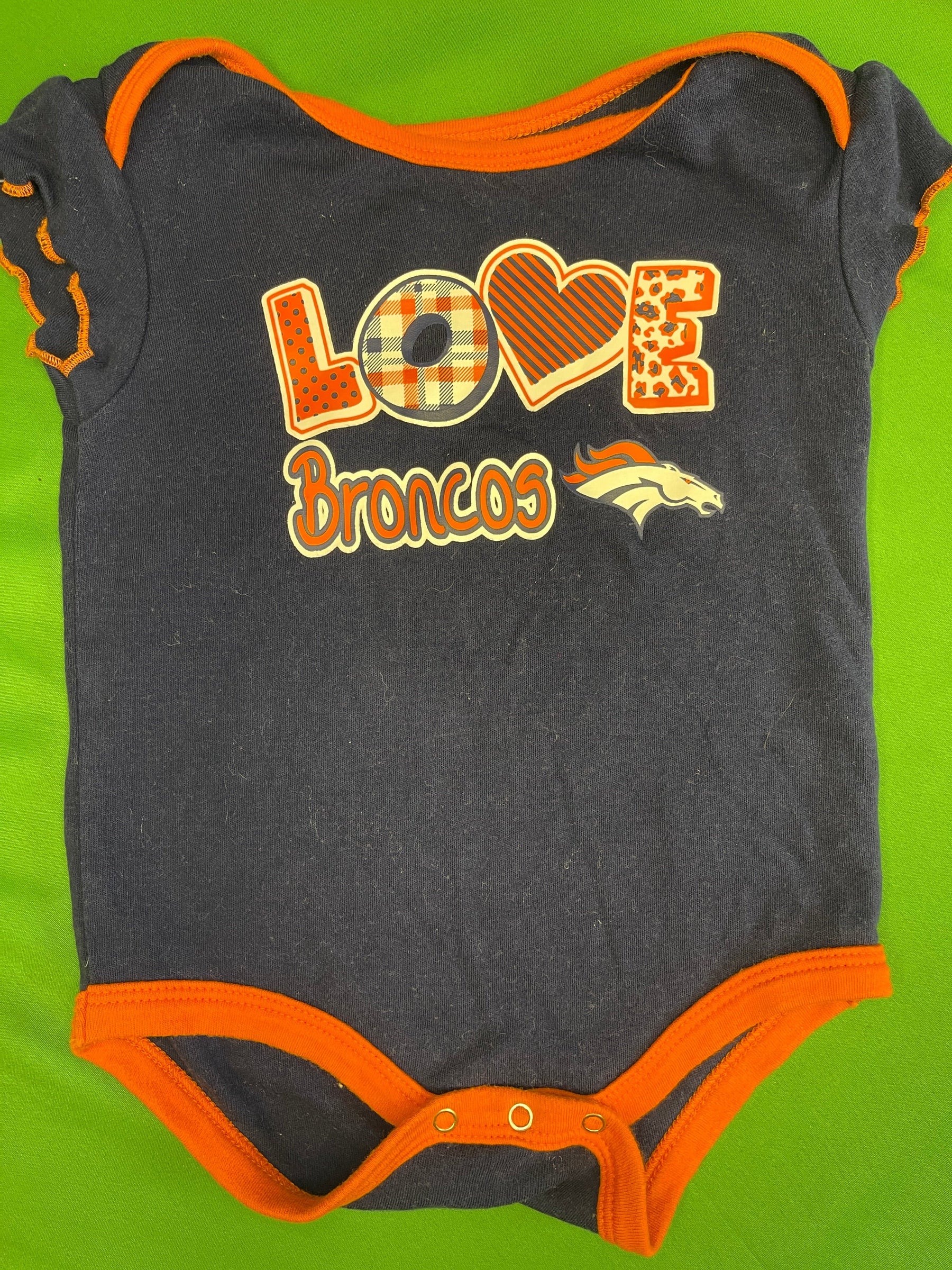 NFL Denver Broncos Baby Infant Vest/Bodysuit 6-9 Months