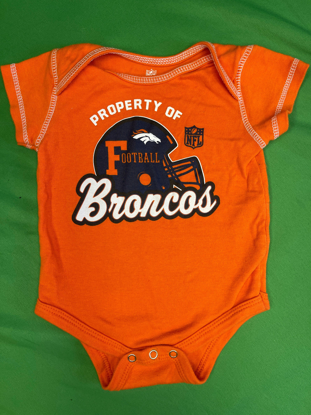 NFL Denver Broncos "Property Of" Infant Baby Bodysuit/Vest 6-9 Months