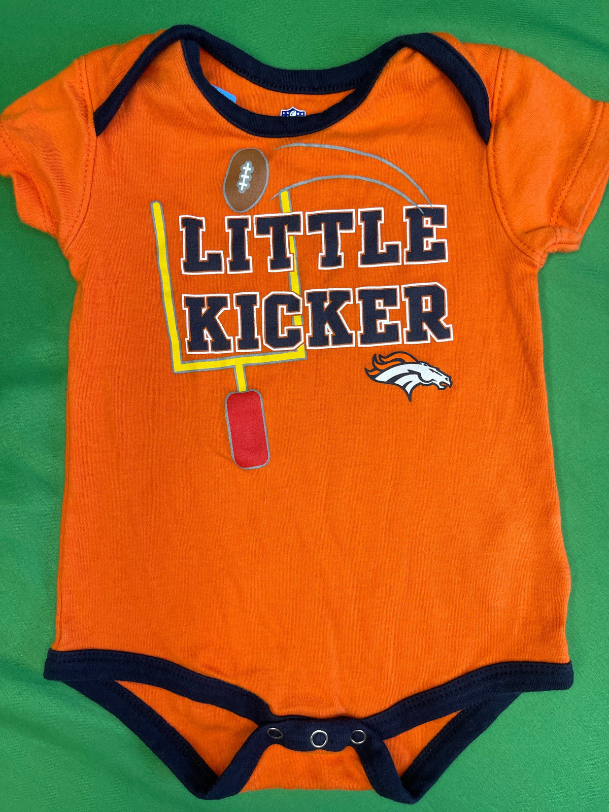 NFL Denver Broncos Little Kicker Infant Baby Bodysuit/Vest 18 Months