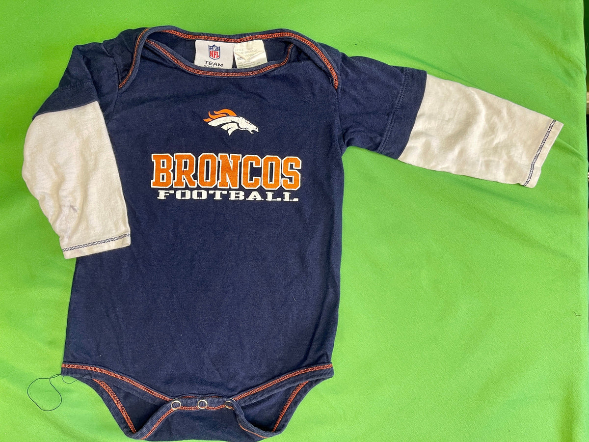 NFL Denver Broncos Double Layer L/S Bodysuit Infant Toddler 18 Months