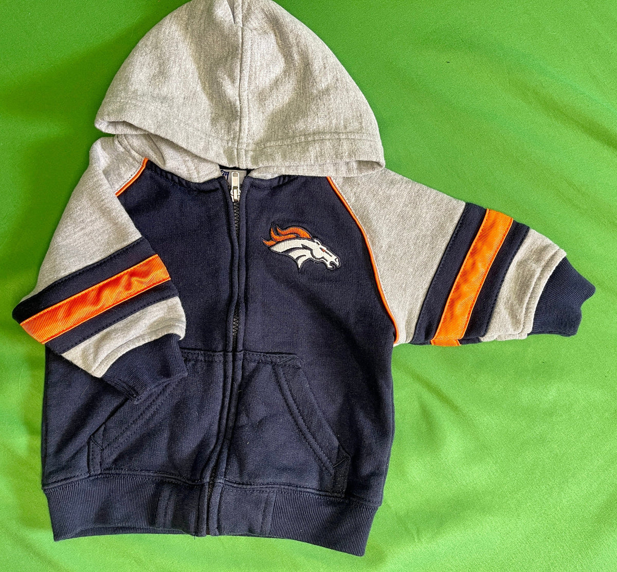 NFL Denver Broncos Full Zip Hooded Jacket Infant 3-6 Months