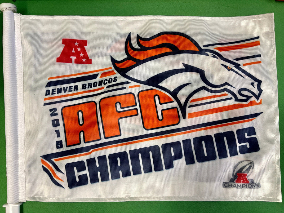 NFL Denver Broncos VTG Double-Sided Car Flag 2013 AFC Champions