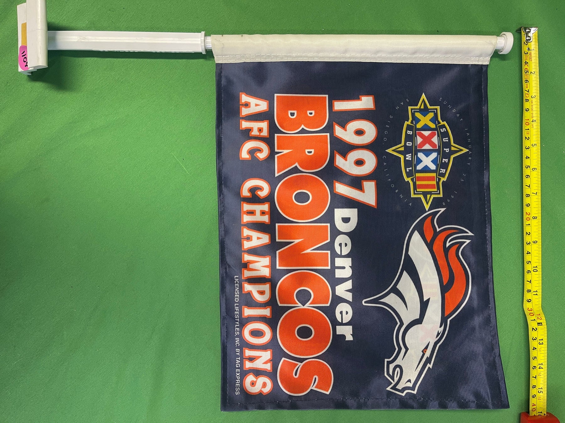 NFL Denver Broncos VTG Double-Sided Car Flag 1997 AFC Champions