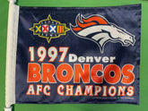 NFL Denver Broncos VTG Double-Sided Car Flag 1997 AFC Champions