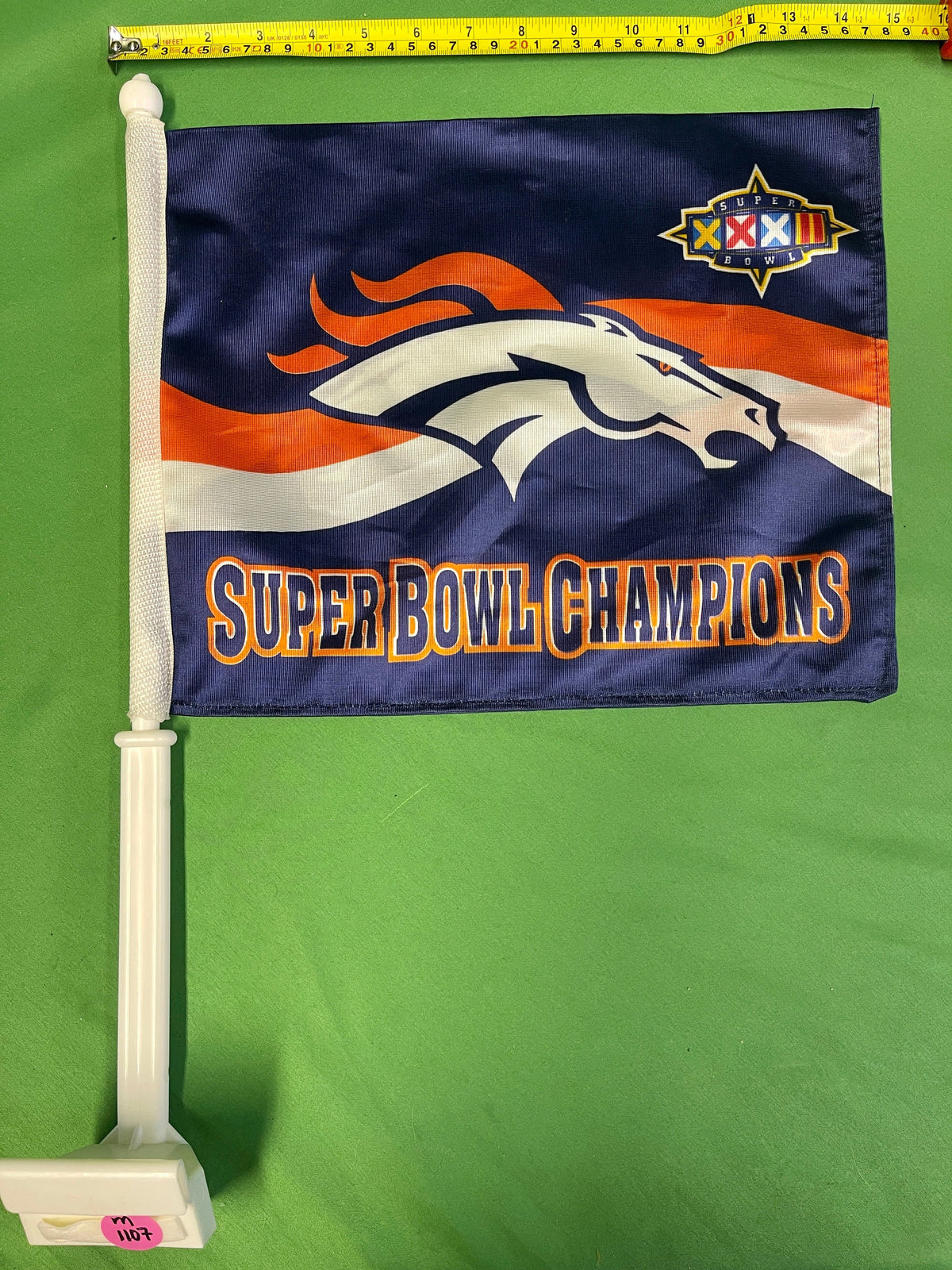 NFL Denver Broncos VTG Double-Sided Car Auto Flag Super Bowl XXXII Champs