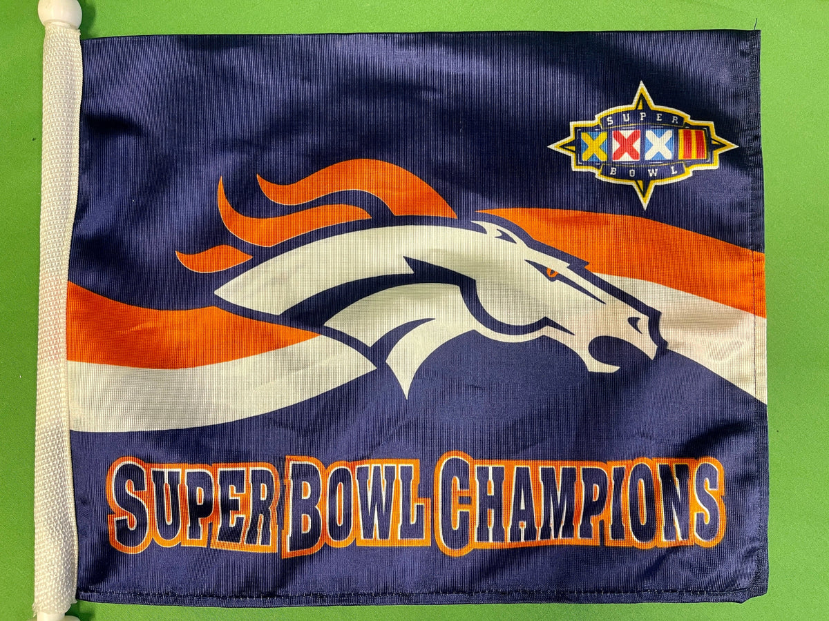 NFL Denver Broncos VTG Double-Sided Car Auto Flag Super Bowl XXXII Champs