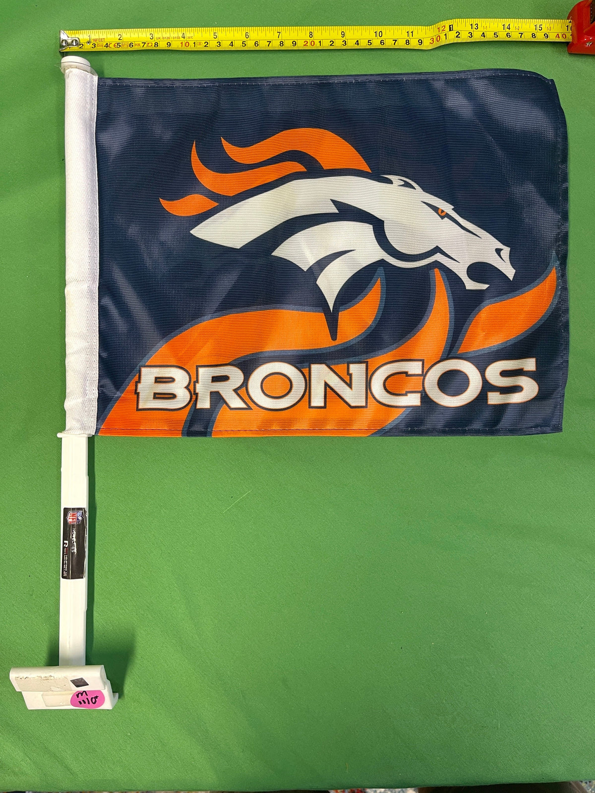 NFL Denver Broncos Double-Sided Car Auto Flag NWT