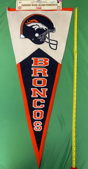 NFL Denver Broncos Wool Blend Pennant Jumbo Size Fan Cave! Embroidered
