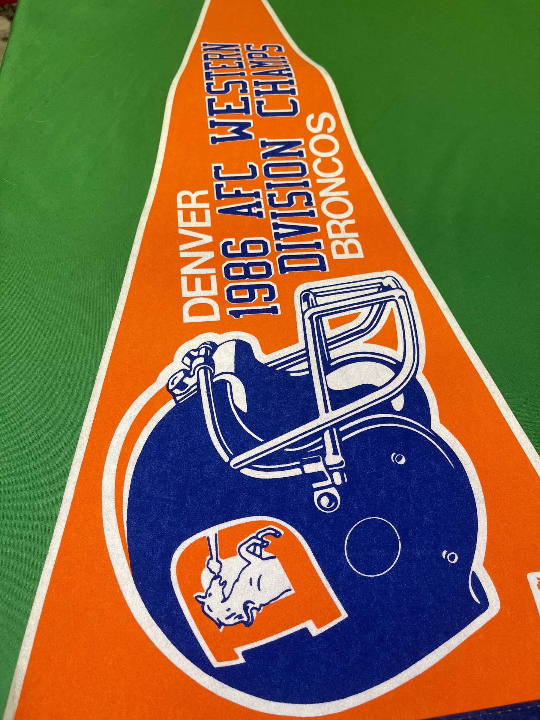 NFL Denver Broncos Vintage 1986 AFC Western Division Champions Pennant