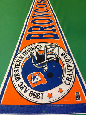 NFL Denver Broncos Vintage 1989 AFC Western Division Champions Pennant