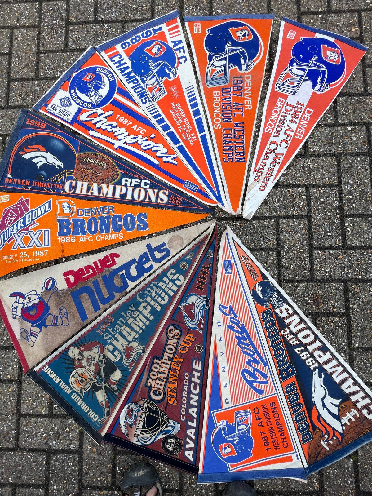 DENVER BRONCOS PENNANT 1987 Western Division Champs 