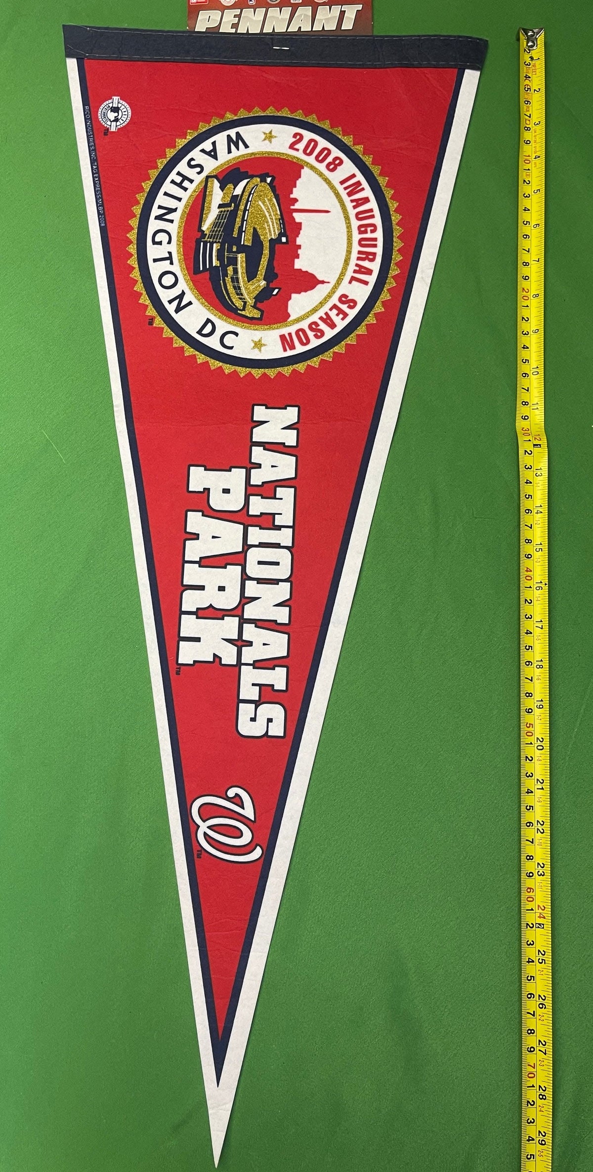 MLB Washington Nationals 2008 Inaugural Season Full-Size Pennant NWT