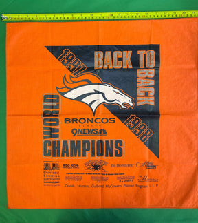 NFL Denver Broncos 1997-1998 Back to Back World Champions Glittery Bandana