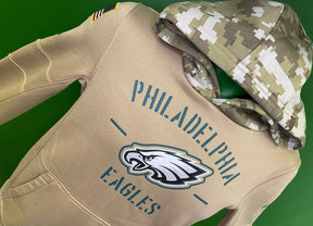 NFL Philadelphia Eagles Salute 2 Service Camo Pullover Hoodie Youth Medium 10-12