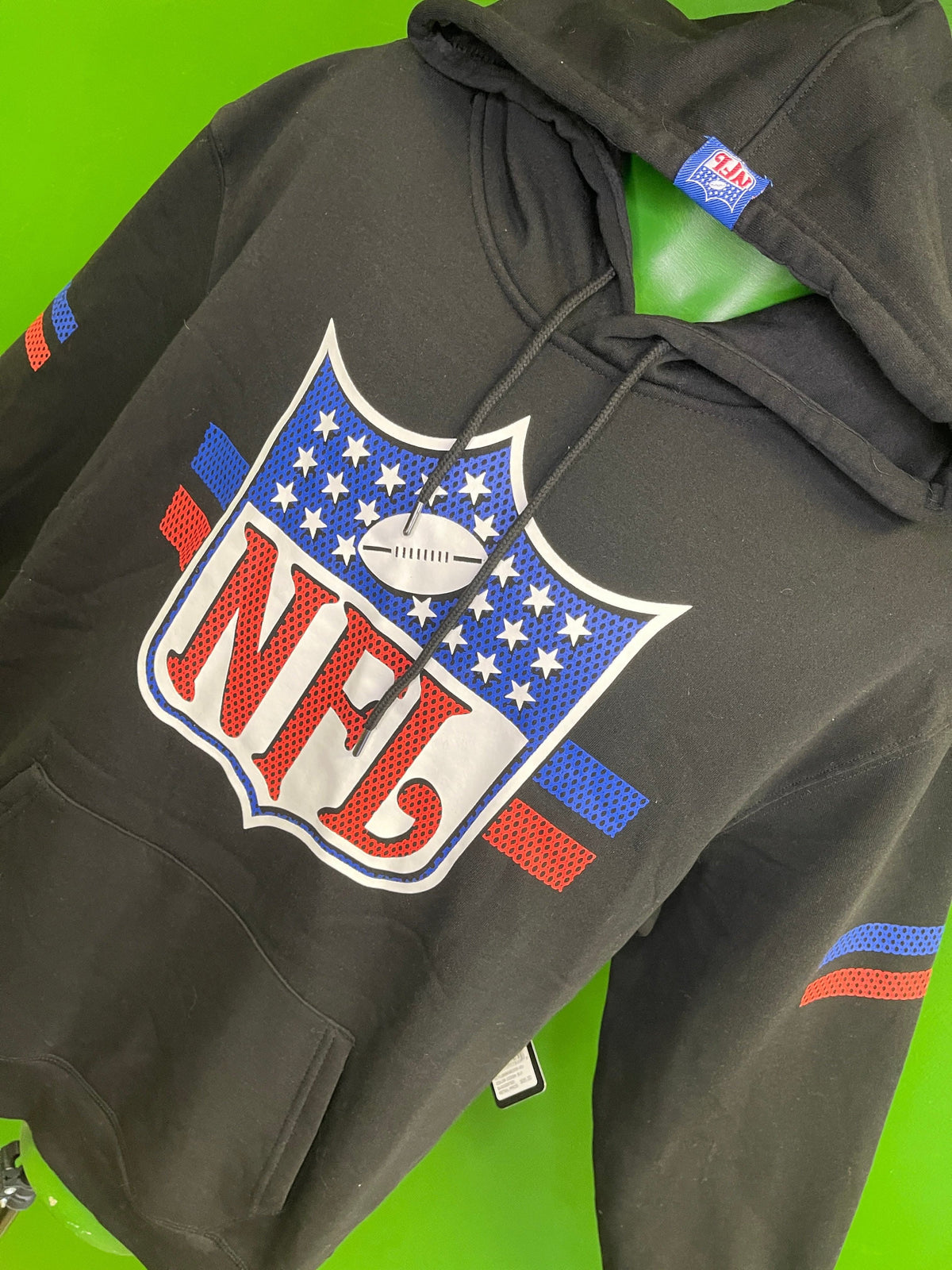 NFL Shield Black Pullover Hoodie Sweatshirt Men's Large NWT