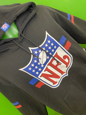 NFL Shield Black Pullover Hoodie Sweatshirt Men's Large NWT
