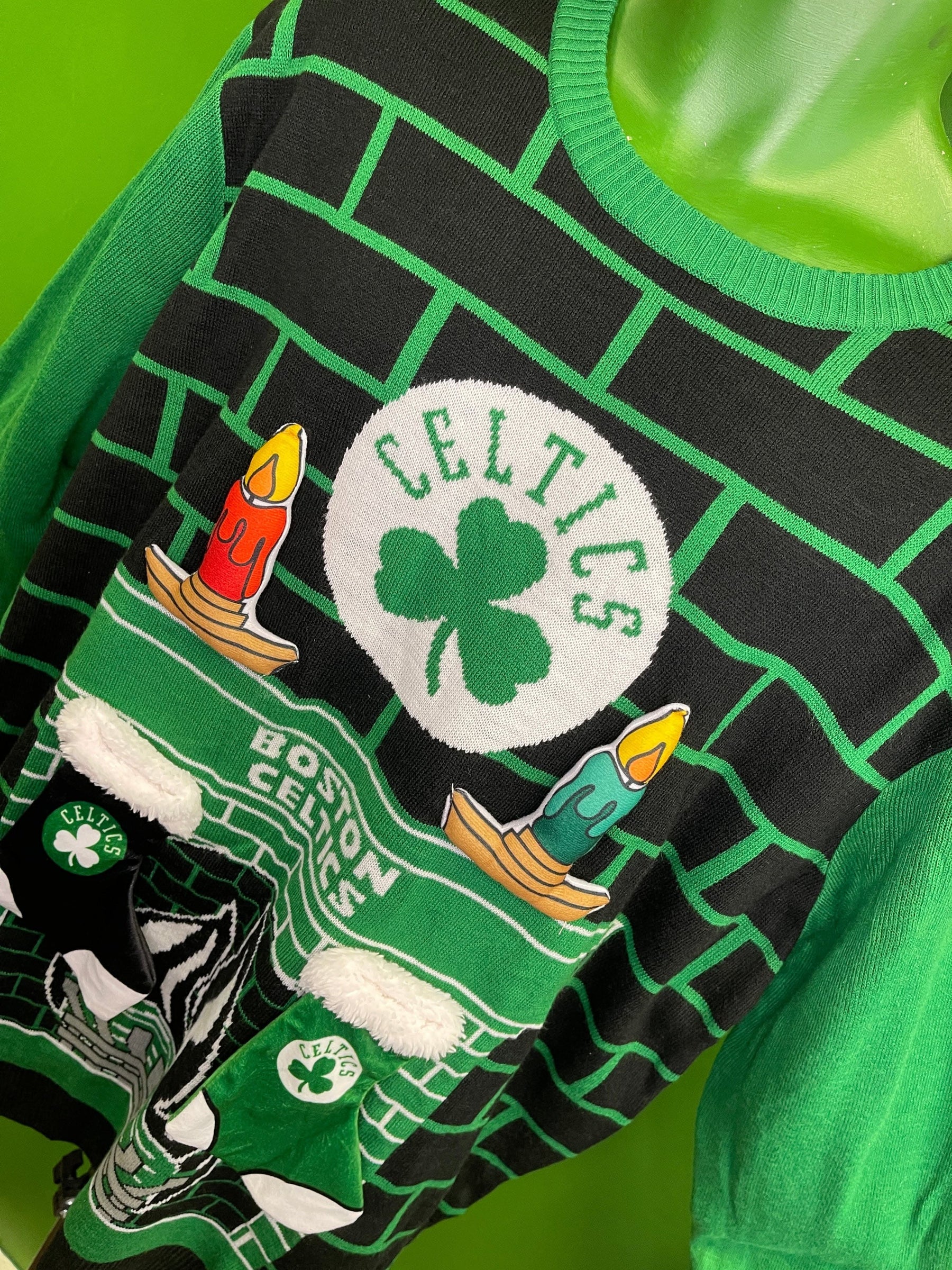 NBA Boston Celtics "Ugly" Christmas Sweater Jumper Men's 2X-Large NWT